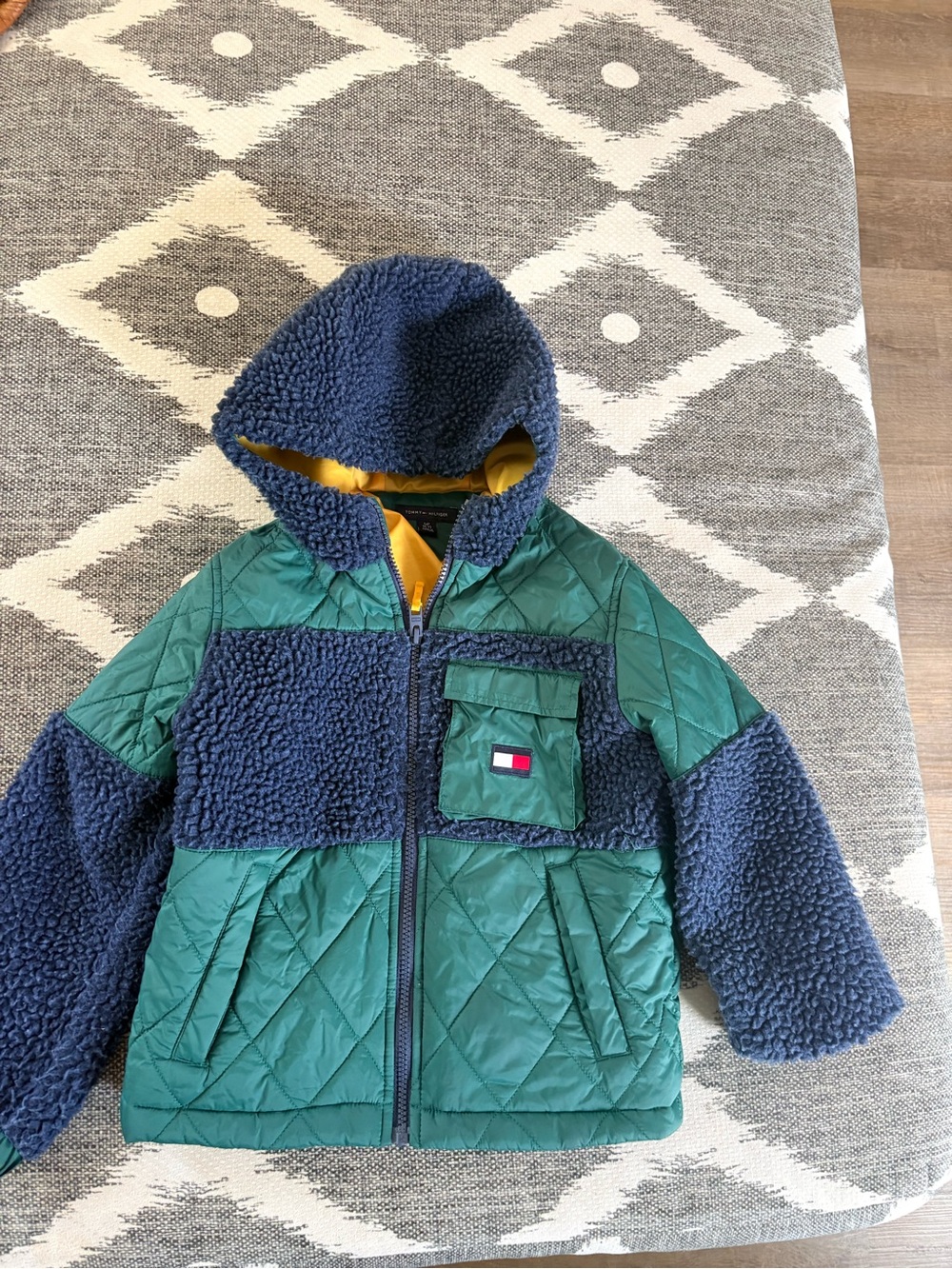 Tommy Hilfiger Kids Jacket in Navy Blue and Yellow